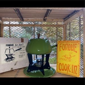 Vintage fondue set